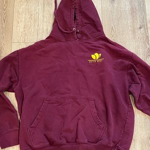MAROON AND YELLOW DUTCH BROS HOODIE